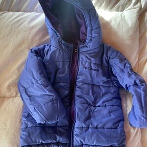 Reversible Columbia Blue Hooded Jacket